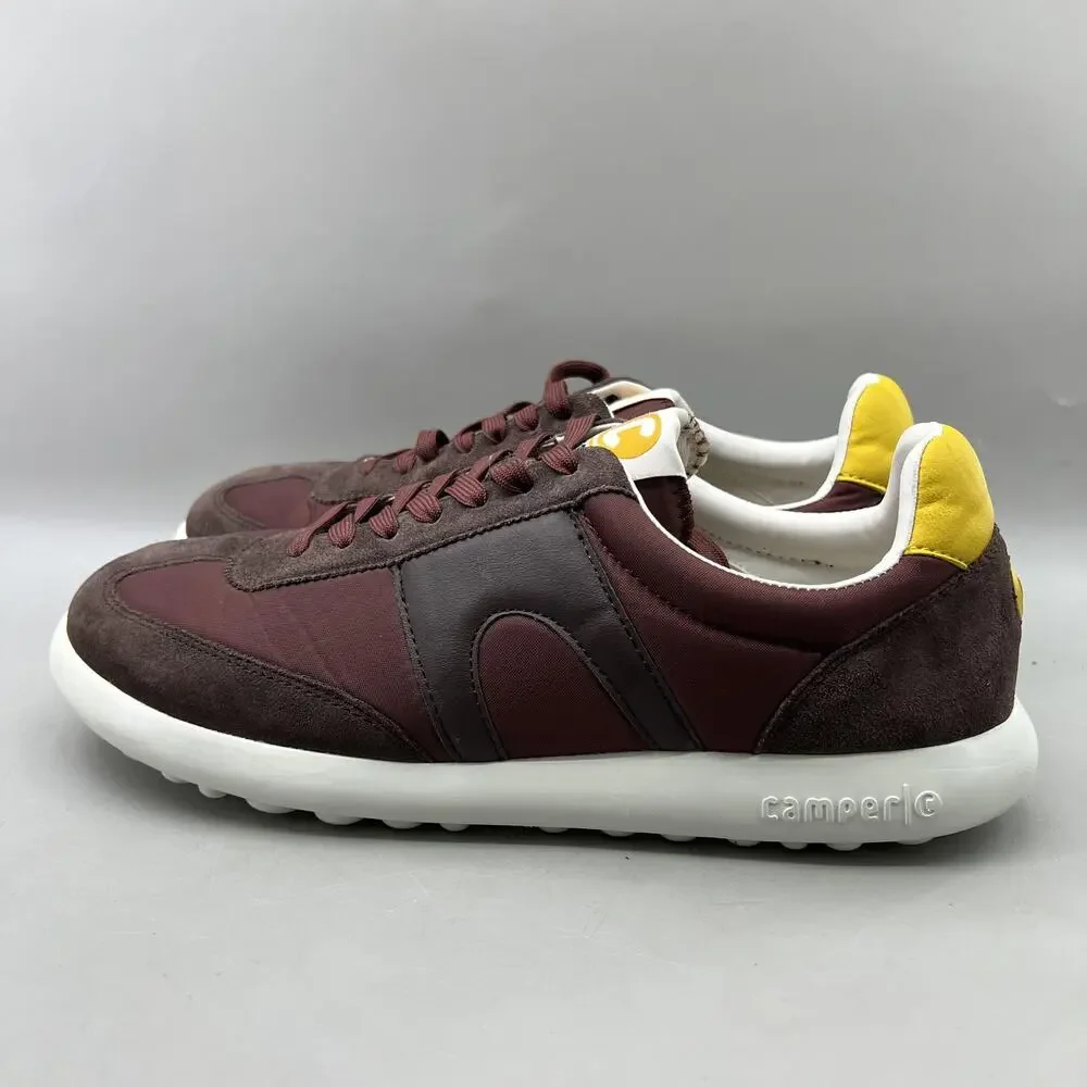 CAMPER Pelotas XLite Shoes Men Size 11 US, 44 EU Burgundy Comfort Low Sneakers